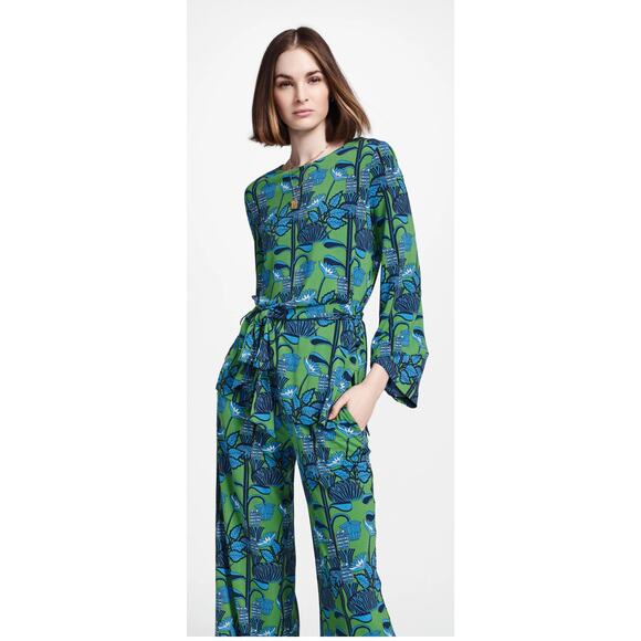 Brooks Brothers Pants - Brooks Brothers Resort Wear pant set green turquoise retro,size medium,MSRP $226